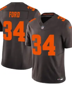 Dawg Edition' Cleveland Browns Nike Vapor Limited Stitched Jersey - Anthracite - Image 7