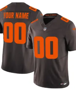 Dawg Edition' Cleveland Browns Nike Vapor Custom Limited Stitched Jersey - Anthracite