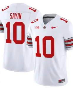 Alternative view of Nike 2025 Ohio State Buckeyes 'Heritage Stripe' Vapor Limited Stitched Jersey - White