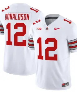 Nike 2025 Ohio State Buckeyes 'Heritage Stripe' Vapor Limited Stitched Jersey - White - Image 5