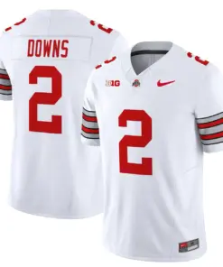 Nike 2025 Ohio State Buckeyes 'Heritage Stripe' Vapor Limited Stitched Jersey - White - Image 7