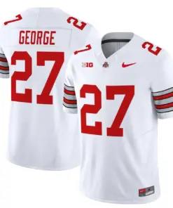 Nike 2025 Ohio State Buckeyes 'Heritage Stripe' Vapor Limited Stitched Jersey - White - Image 8