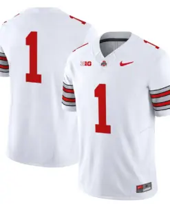 Nike 2025 Ohio State Buckeyes 'Heritage Stripe' Vapor Limited Stitched Jersey - White - Image 10