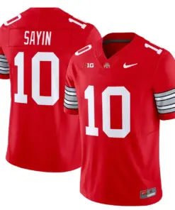 Nike 2025 Ohio State Buckeyes 'Heritage Stripe' Vapor Limited Stitched Jersey - White - Image 12