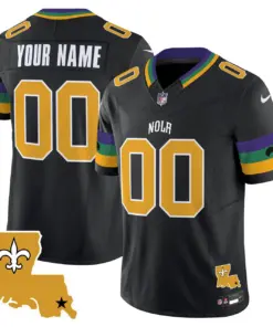 Alternative view of New Orleans Saints Nike 2025 Vapor Custom Limited Stitched Jersey - White