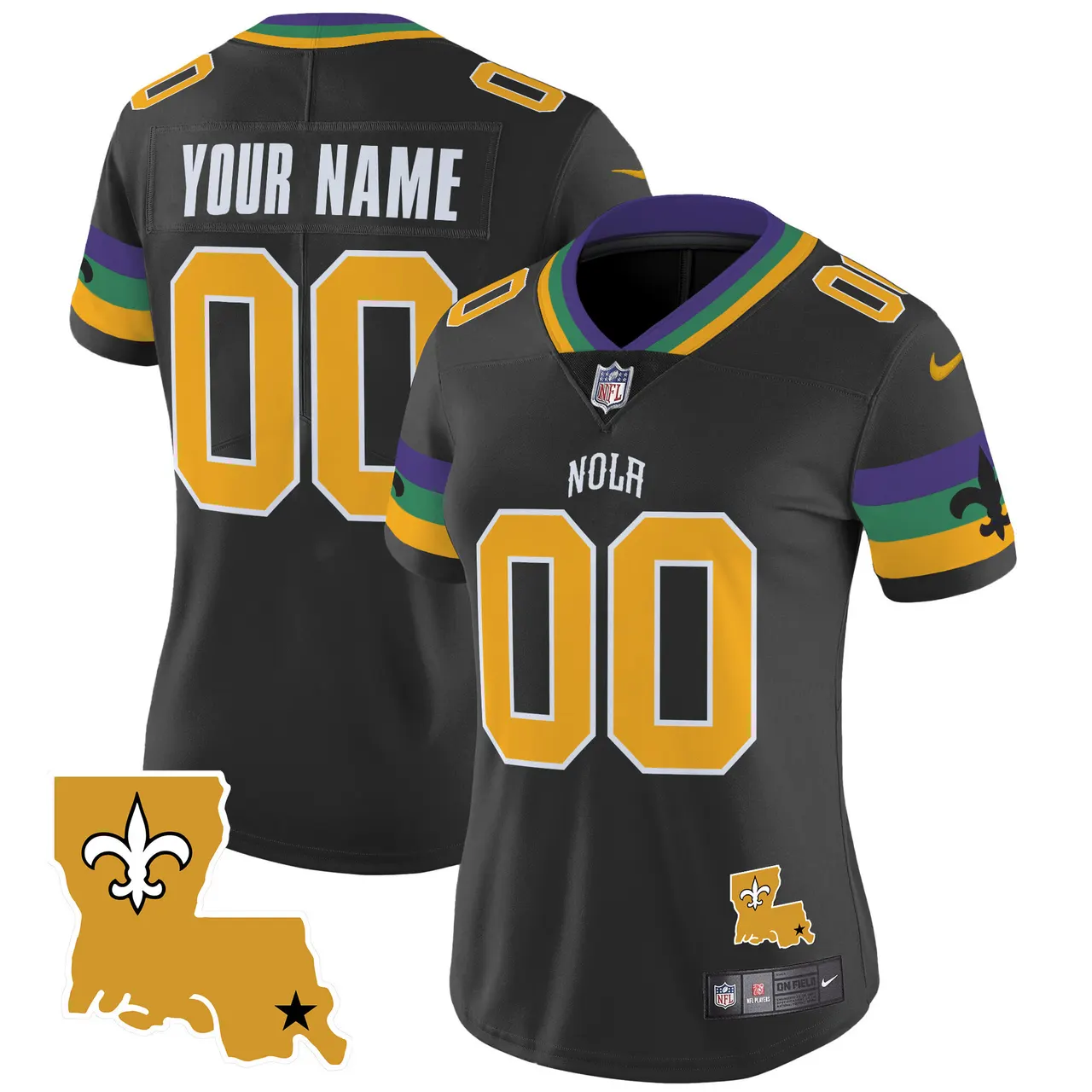 New Orleans Saints Nike 2025 Vapor Custom Limited Stitched Jersey - White - Image 6