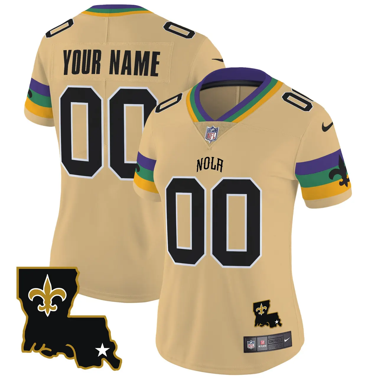 New Orleans Saints Nike 2025 Vapor Custom Limited Stitched Jersey - White - Image 7