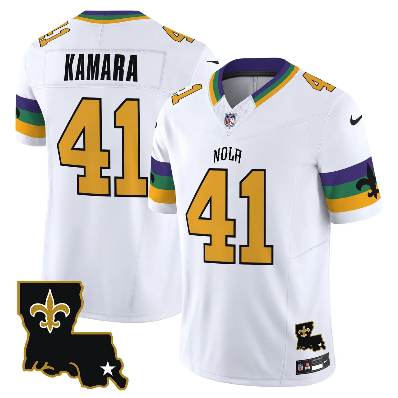 New Orleans Saints Nike 2025 Vapor Limited Stitched Jersey - White - Image 2