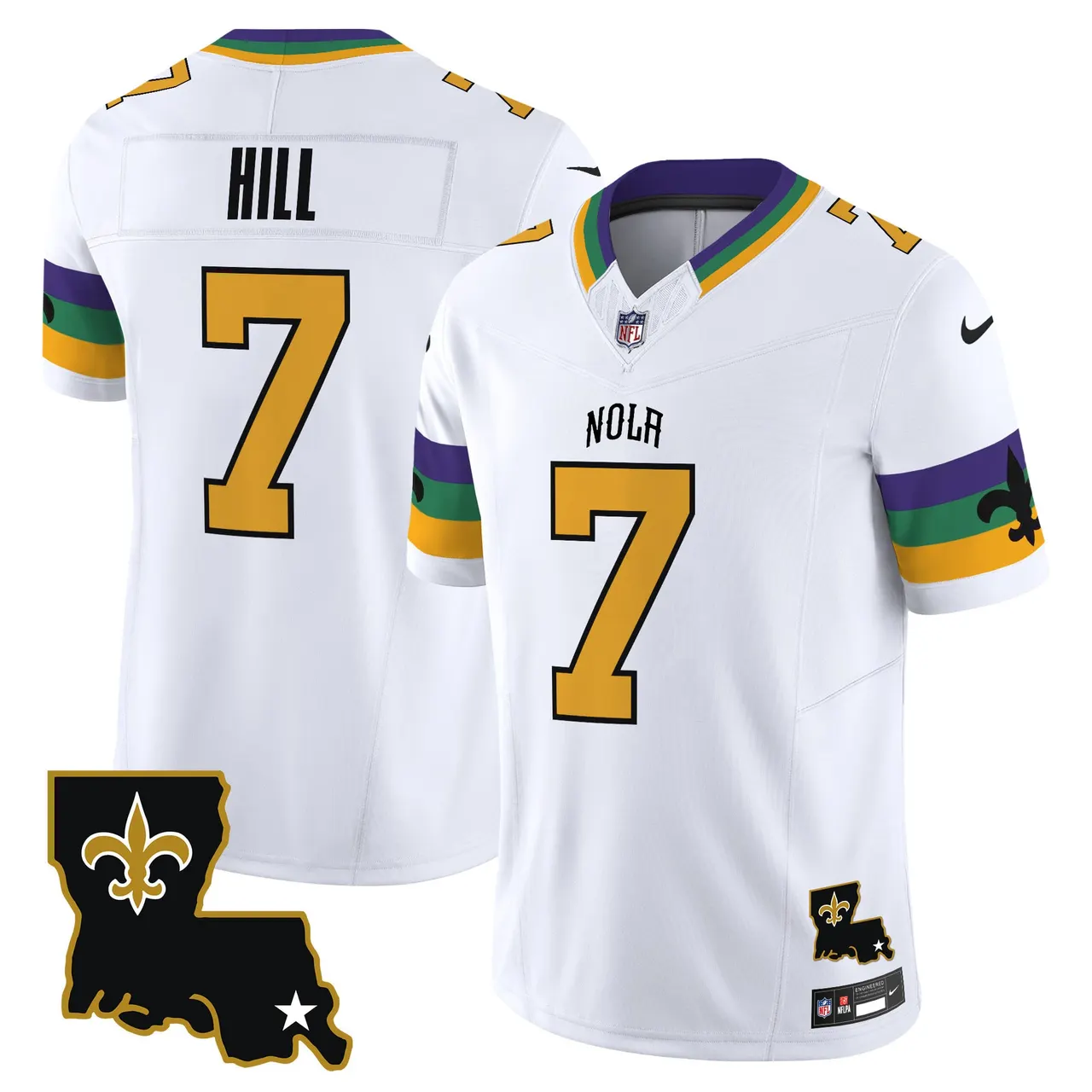 New Orleans Saints Nike 2025 Vapor Limited Stitched Jersey - White - Image 6