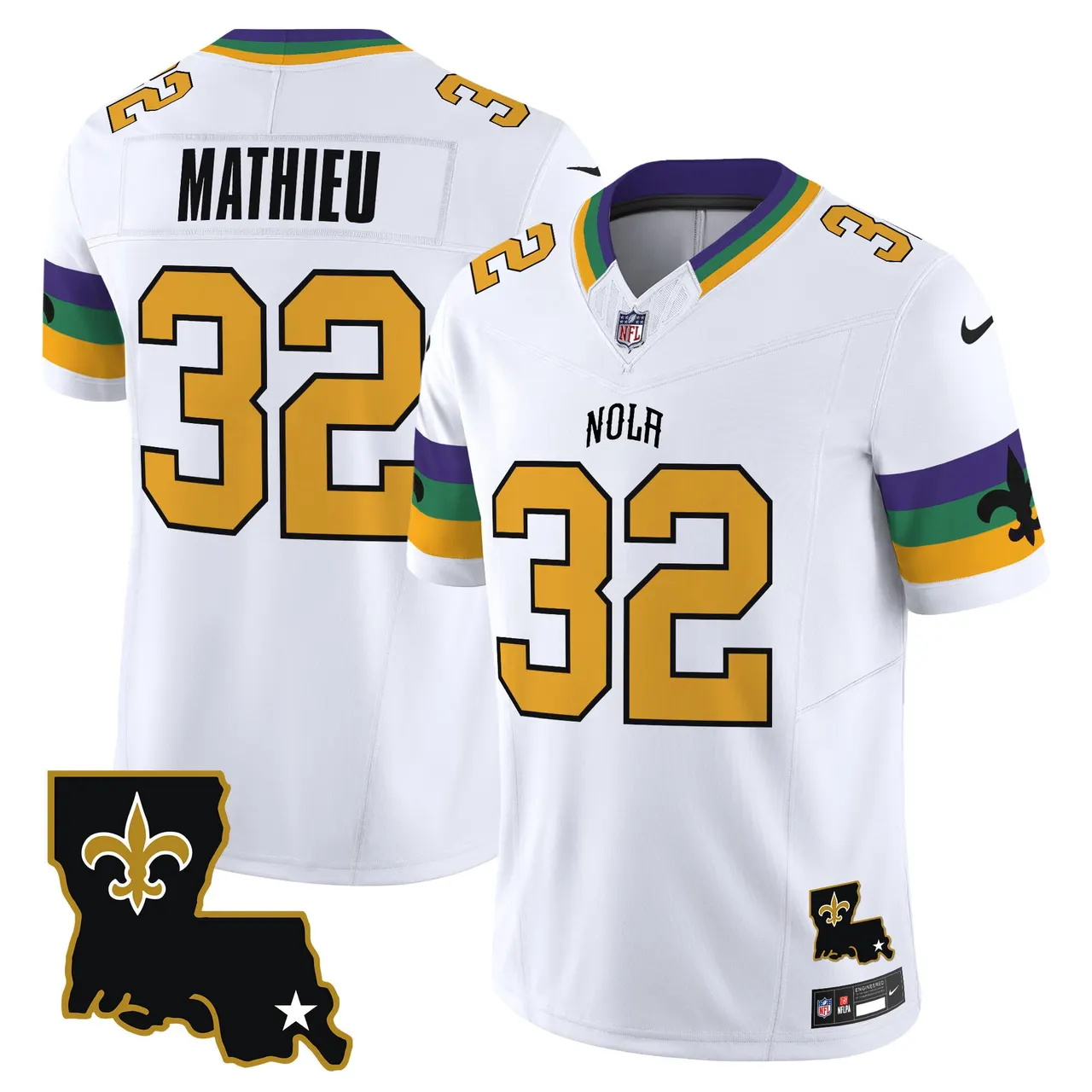New Orleans Saints Nike 2025 Vapor Limited Stitched Jersey - White - Image 7
