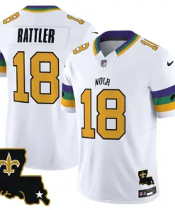 New Orleans Saints Nike 2025 Vapor Limited Stitched Jersey - White - Image 8