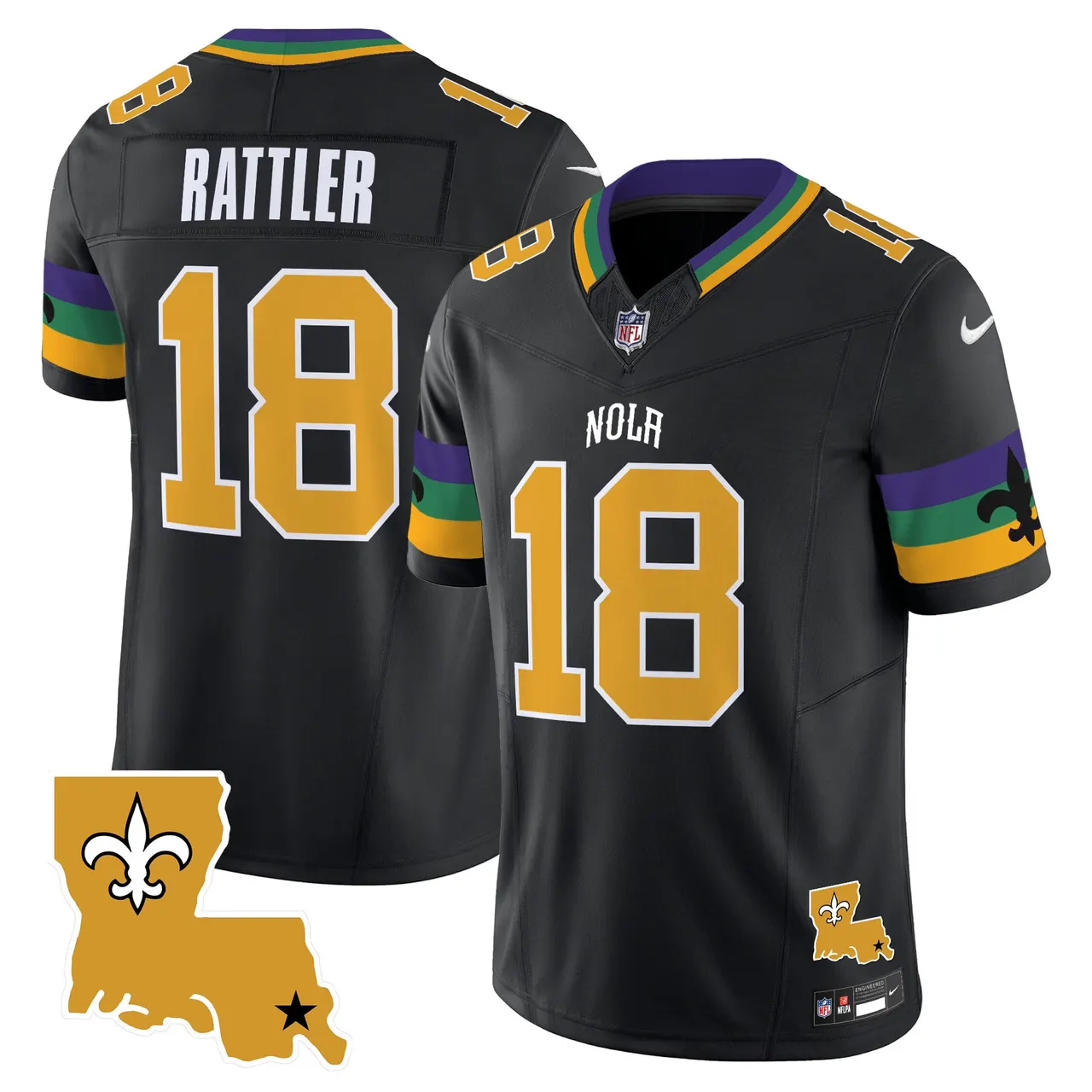 New Orleans Saints Nike 2025 Vapor Limited Stitched Jersey - White - Image 16