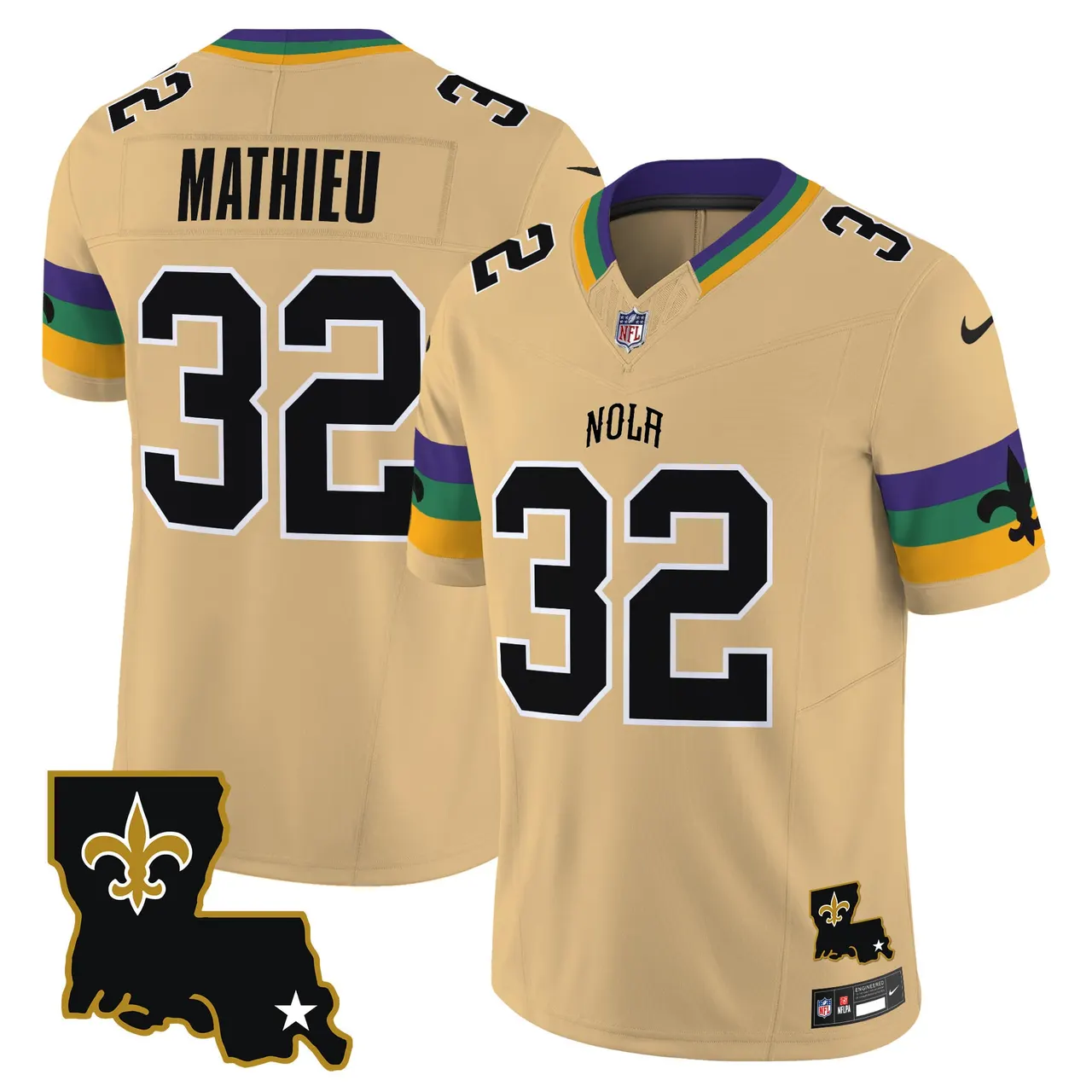 New Orleans Saints Nike 2025 Vapor Limited Stitched Jersey - White - Image 23