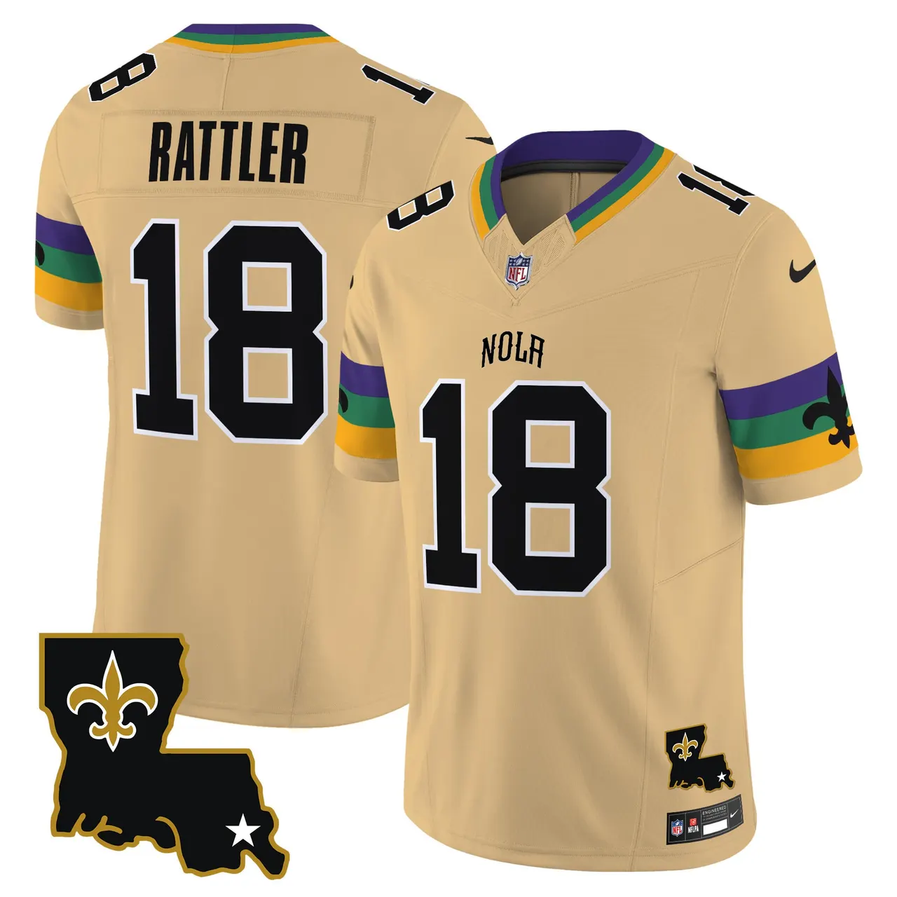 New Orleans Saints Nike 2025 Vapor Limited Stitched Jersey - White - Image 24