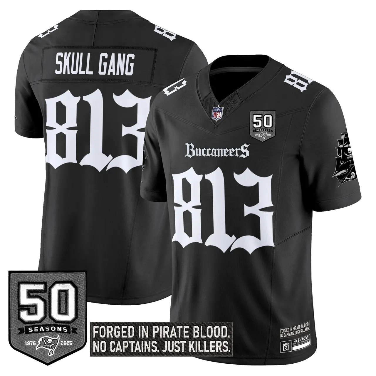 Pirate Shadows Edition' Tampa Bay Buccaneers Nike Limited Stitched Jersey - Black - Image 2