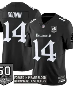 Pirate Shadows Edition' Tampa Bay Buccaneers Nike Limited Stitched Jersey - Black - Image 8