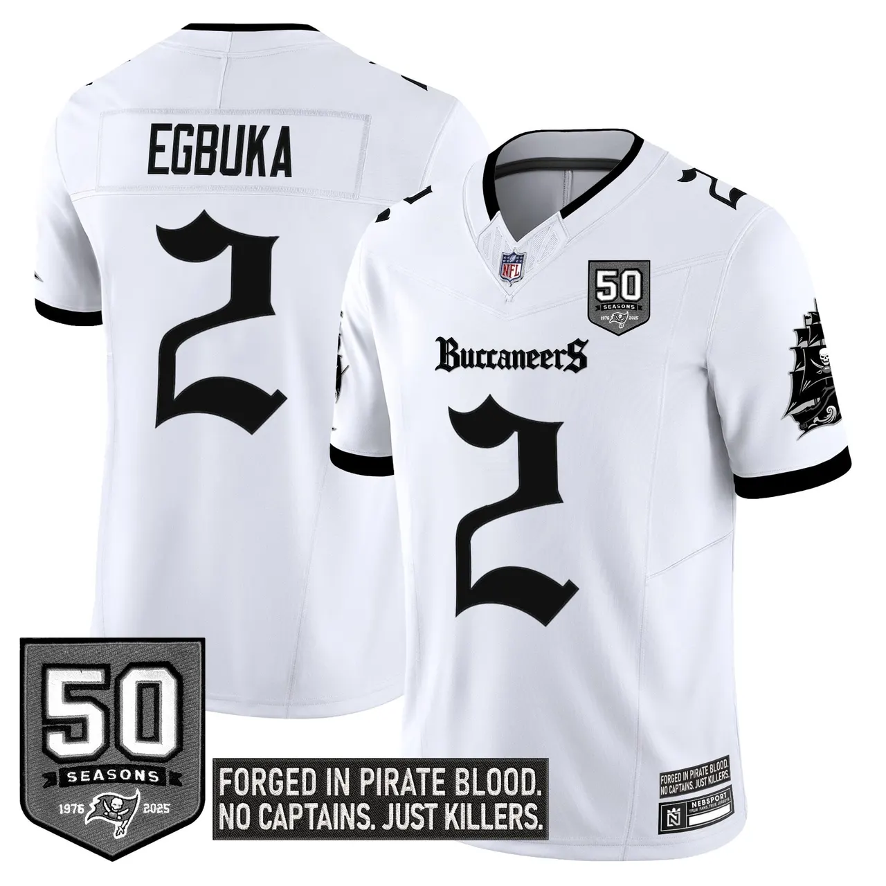 Pirate Shadows Edition' Tampa Bay Buccaneers Nike Limited Stitched Jersey - Black - Image 15