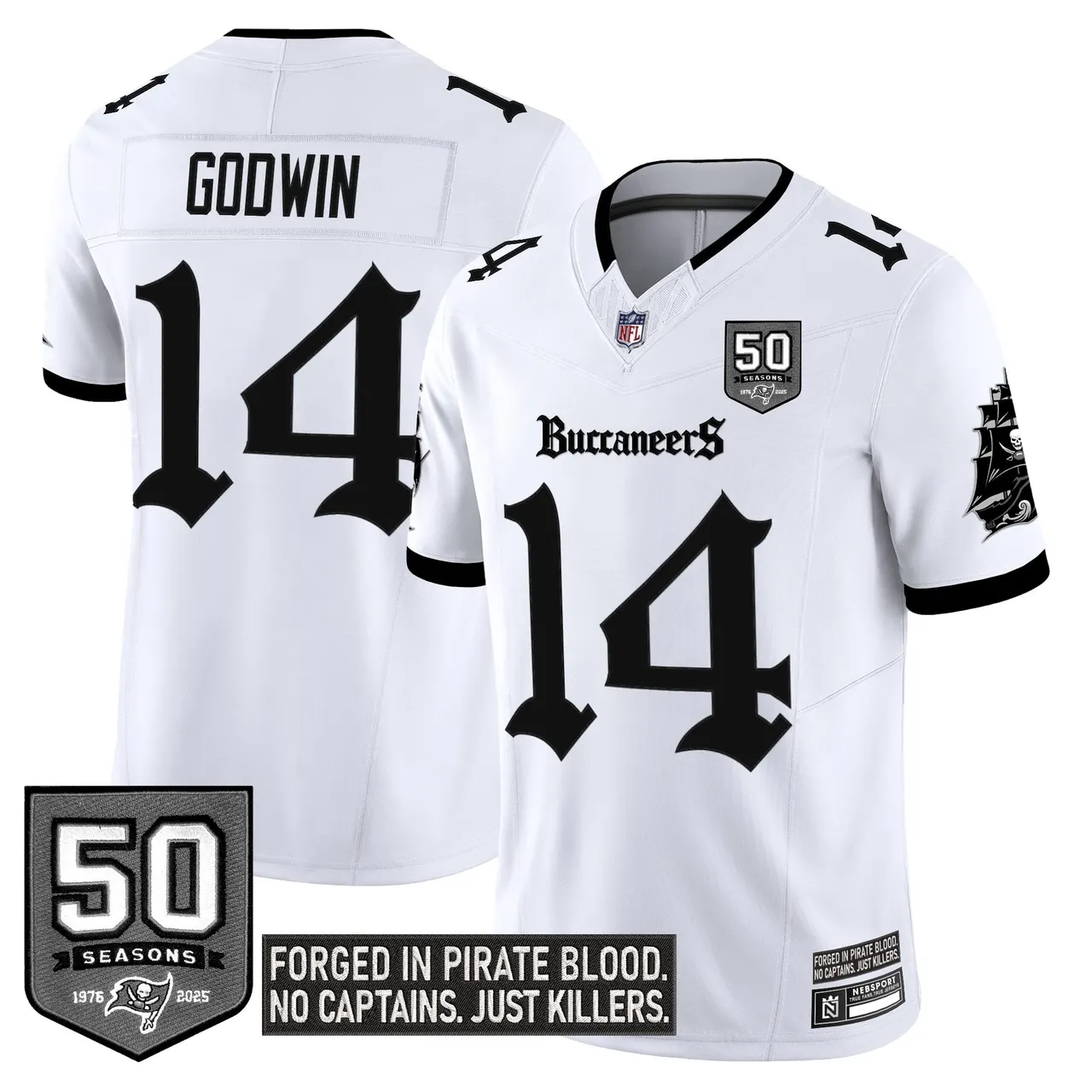 Pirate Shadows Edition' Tampa Bay Buccaneers Nike Limited Stitched Jersey - Black - Image 19