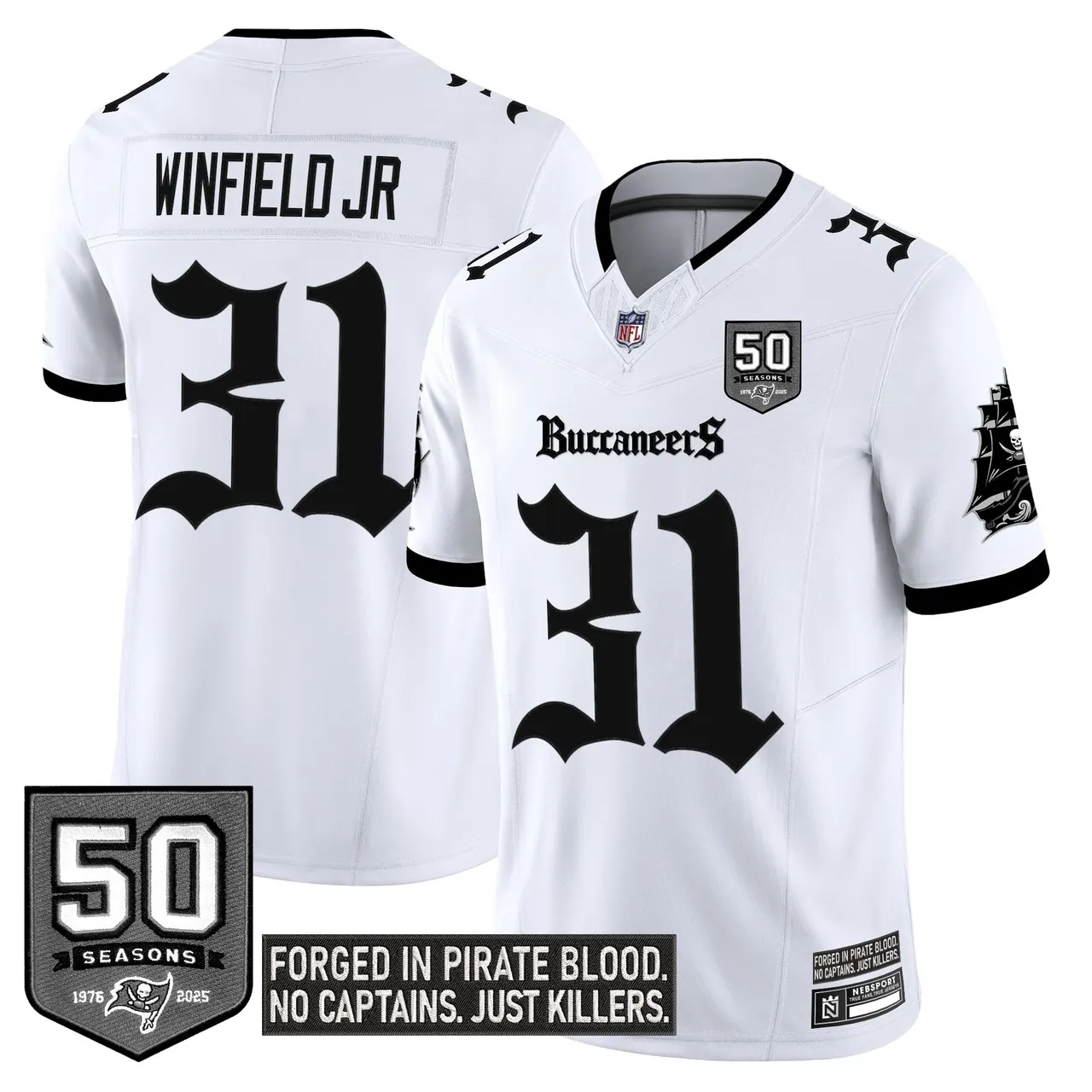 Pirate Shadows Edition' Tampa Bay Buccaneers Nike Limited Stitched Jersey - Black - Image 21