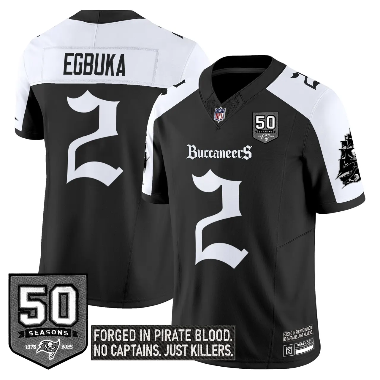 Pirate Shadows Edition' Tampa Bay Buccaneers Nike Limited Stitched Jersey - Black - Image 26