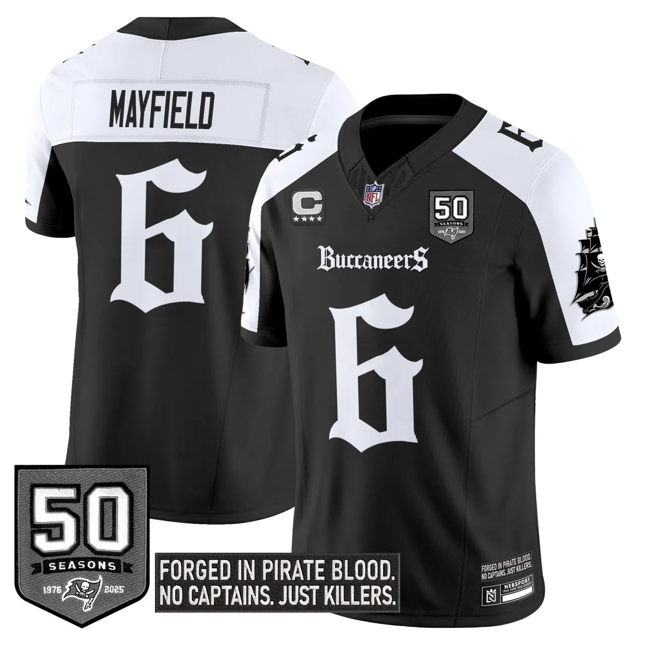 Pirate Shadows Edition' Tampa Bay Buccaneers Nike Limited Stitched Jersey - Black - Image 27