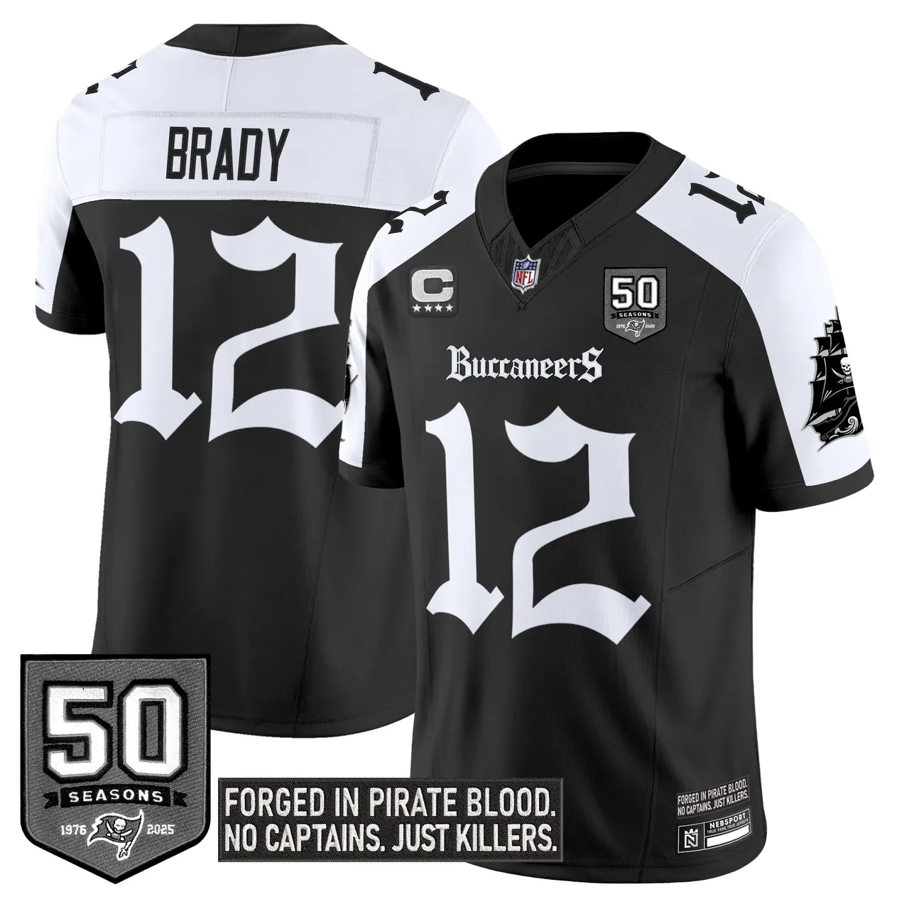 Pirate Shadows Edition' Tampa Bay Buccaneers Nike Limited Stitched Jersey - Black - Image 28