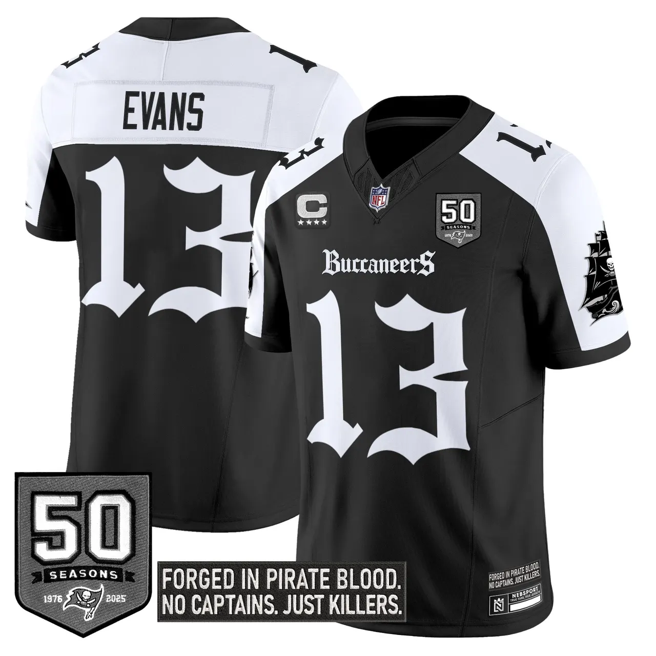 Pirate Shadows Edition' Tampa Bay Buccaneers Nike Limited Stitched Jersey - Black - Image 29