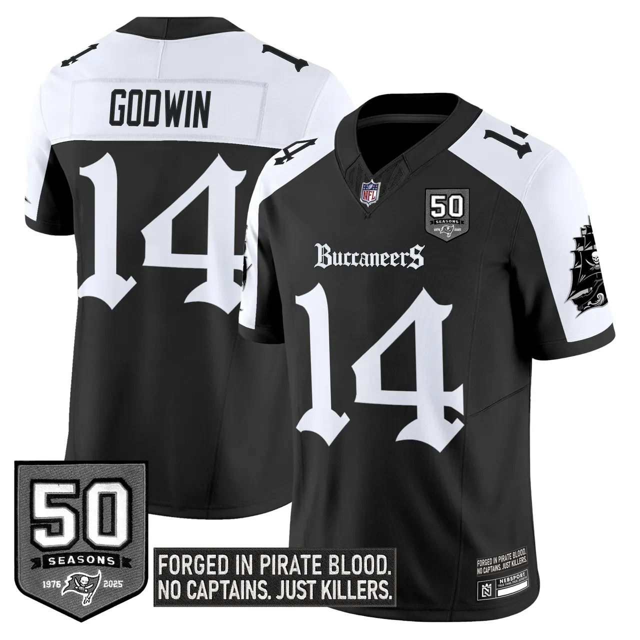 Pirate Shadows Edition' Tampa Bay Buccaneers Nike Limited Stitched Jersey - Black - Image 30