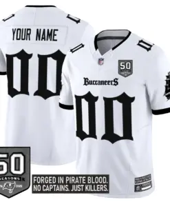 Alternative view of Pirate Shadows Edition' Tampa Bay Buccaneers Nike Custom Limited Stitched Jersey - Black