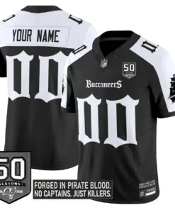 Pirate Shadows Edition' Tampa Bay Buccaneers Nike Custom Limited Stitched Jersey - Black - Image 3