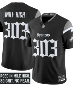 Alternative view of Mile High Shadows Edition' Denver Broncos Nike Vapor Limited Stitched Jersey - Black