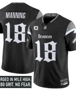 Mile High Shadows Edition' Denver Broncos Nike Vapor Limited Stitched Jersey - Black - Image 5