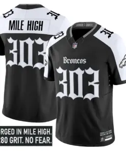 Mile High Shadows Edition' Denver Broncos Nike Vapor Limited Stitched Jersey - Black - Image 16