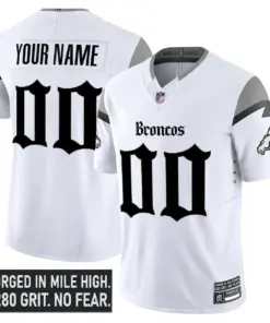 Alternative view of Mile High Shadows Edition' Denver Broncos Nike Vapor Custom Limited Stitched Jersey - Black