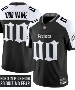 Mile High Shadows Edition' Denver Broncos Nike Vapor Custom Limited Stitched Jersey - Black - Image 3