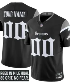 Mile High Shadows Edition' Denver Broncos Nike Vapor Custom Limited Stitched Jersey - Black