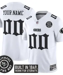 Alternative view of Gothic Edition' San Francisco 49ers Nike Vapor Custom Limited Stitched Jersey - Black