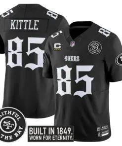 Gothic Edition' San Francisco 49ers Nike Vapor Limited Stitched Jersey - Black - Image 4