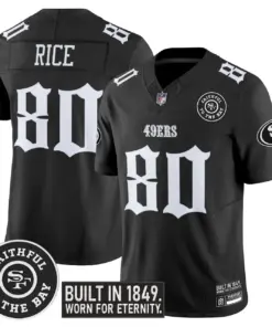 Gothic Edition' San Francisco 49ers Nike Vapor Limited Stitched Jersey - Black - Image 6