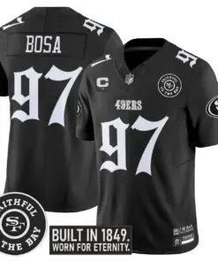 Gothic Edition' San Francisco 49ers Nike Vapor Limited Stitched Jersey - Black - Image 7