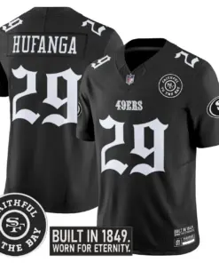 Gothic Edition' San Francisco 49ers Nike Vapor Limited Stitched Jersey - Black - Image 9