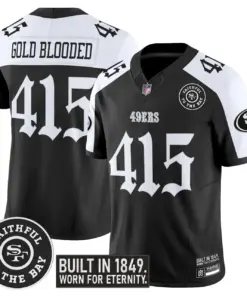 Gothic Edition' San Francisco 49ers Nike Vapor Limited Stitched Jersey - Black - Image 22