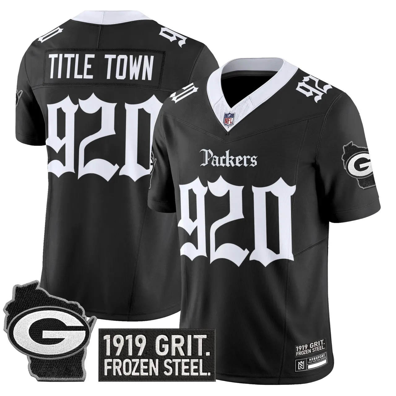 Frozen Tundra Edition' Green Bay Packers Nike Vapor Limited Stitched Jersey - Black - Image 2