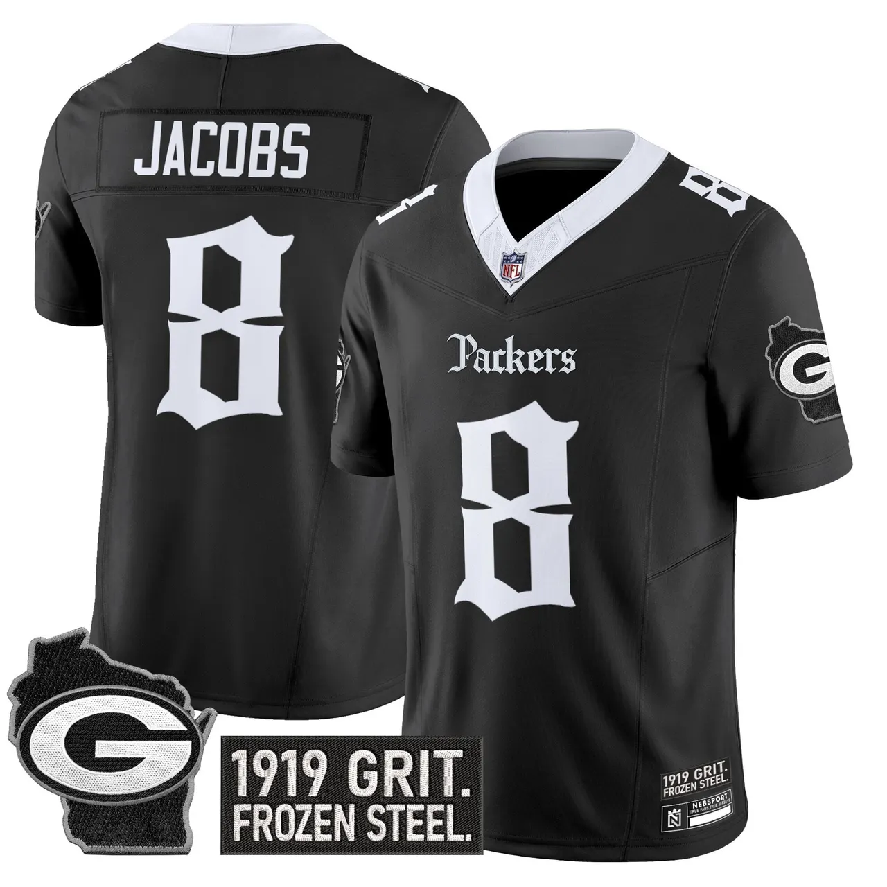 Frozen Tundra Edition' Green Bay Packers Nike Vapor Limited Stitched Jersey - Black - Image 3