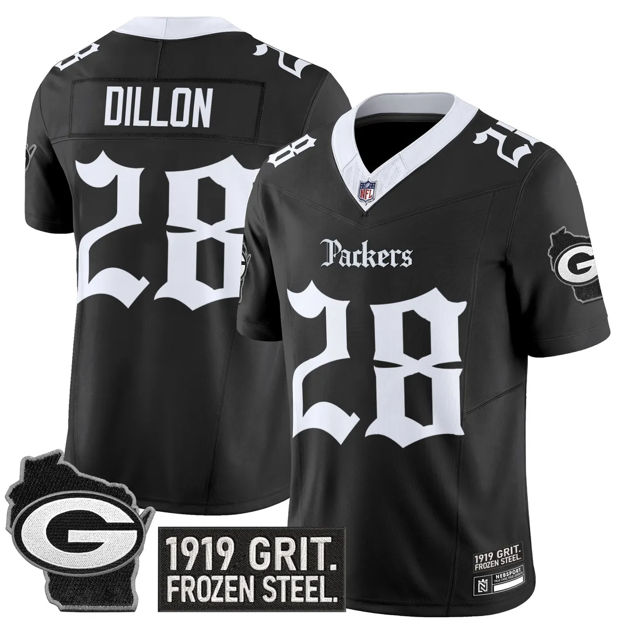 Frozen Tundra Edition' Green Bay Packers Nike Vapor Limited Stitched Jersey - Black - Image 4