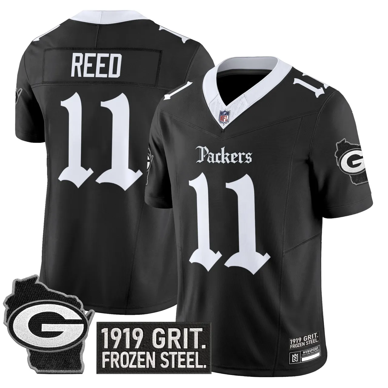 Frozen Tundra Edition' Green Bay Packers Nike Vapor Limited Stitched Jersey - Black - Image 5
