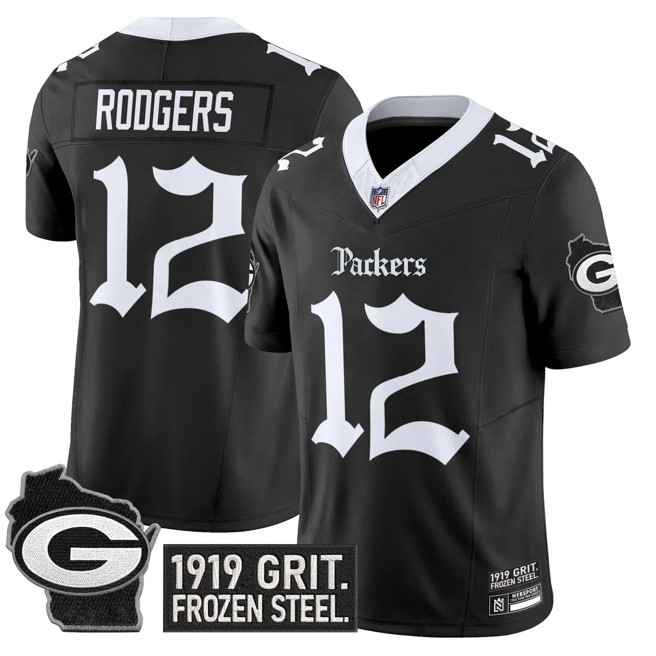 Frozen Tundra Edition' Green Bay Packers Nike Vapor Limited Stitched Jersey - Black - Image 6