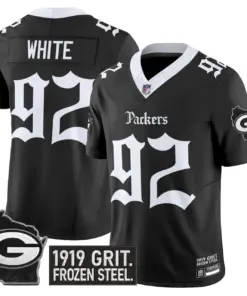 Frozen Tundra Edition' Green Bay Packers Nike Vapor Limited Stitched Jersey - Black - Image 8