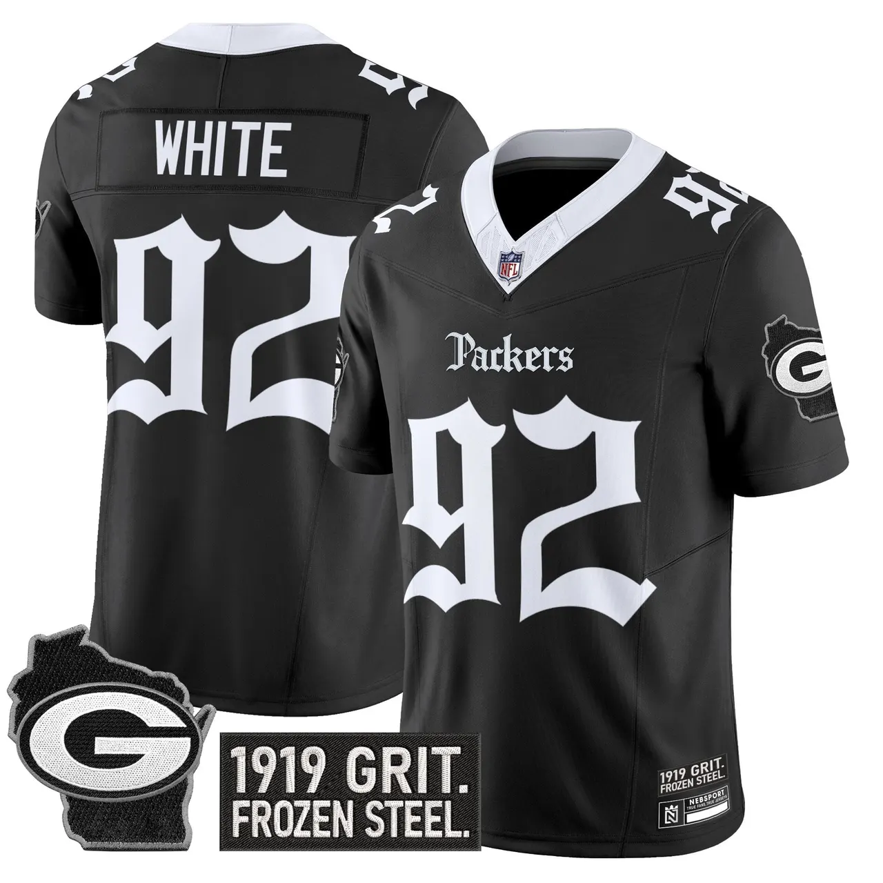 Frozen Tundra Edition' Green Bay Packers Nike Vapor Limited Stitched Jersey - Black - Image 8
