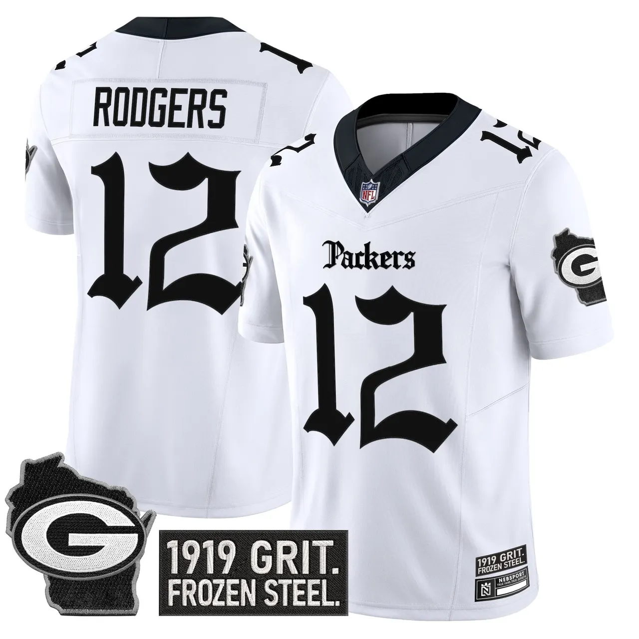 Frozen Tundra Edition' Green Bay Packers Nike Vapor Limited Stitched Jersey - Black - Image 14